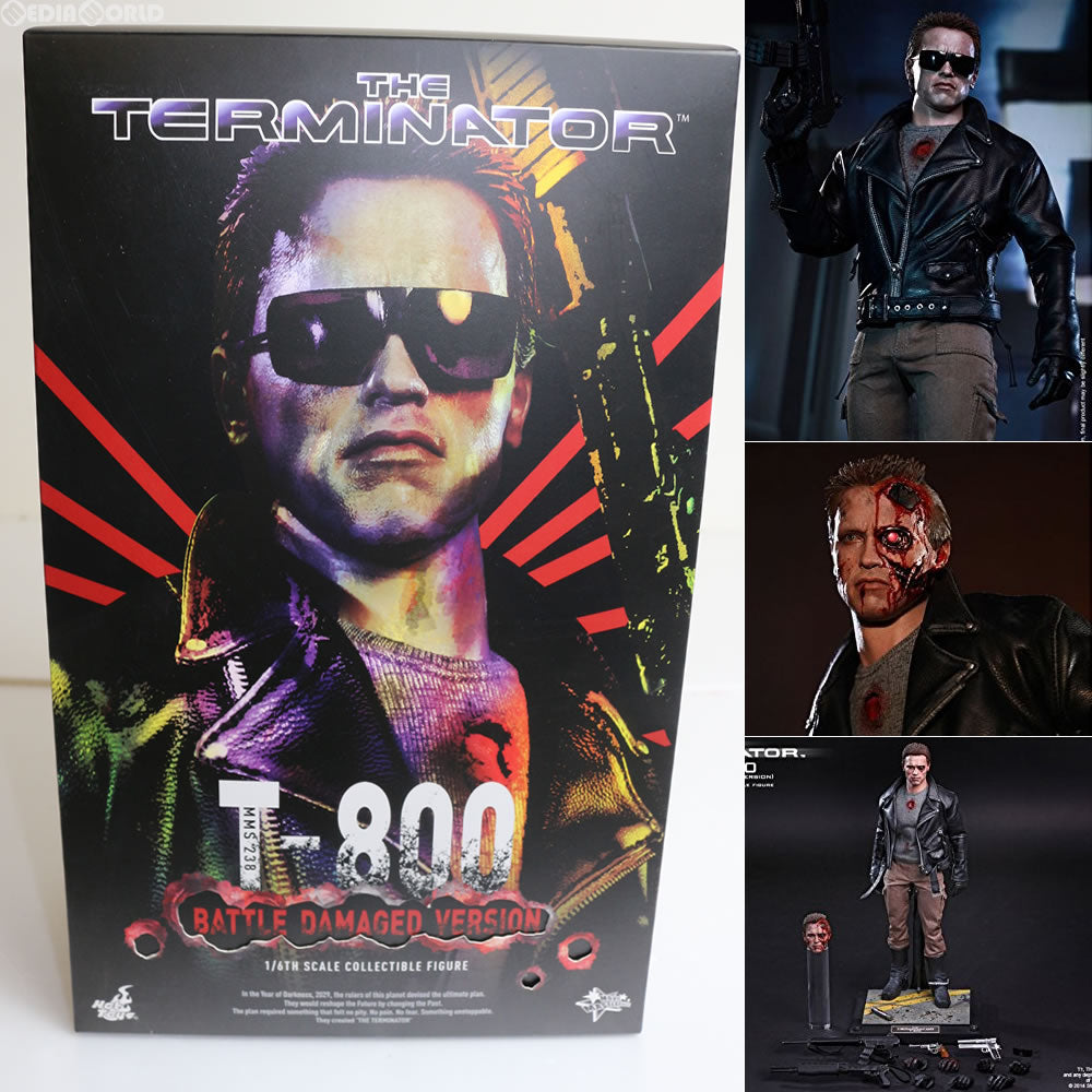 【中古即納】[FIG] ムービー・マスターピース T-800(バトルダメージ版) ターミネーター 1/6 スケールフィギュア ホットトイズ(20141030)