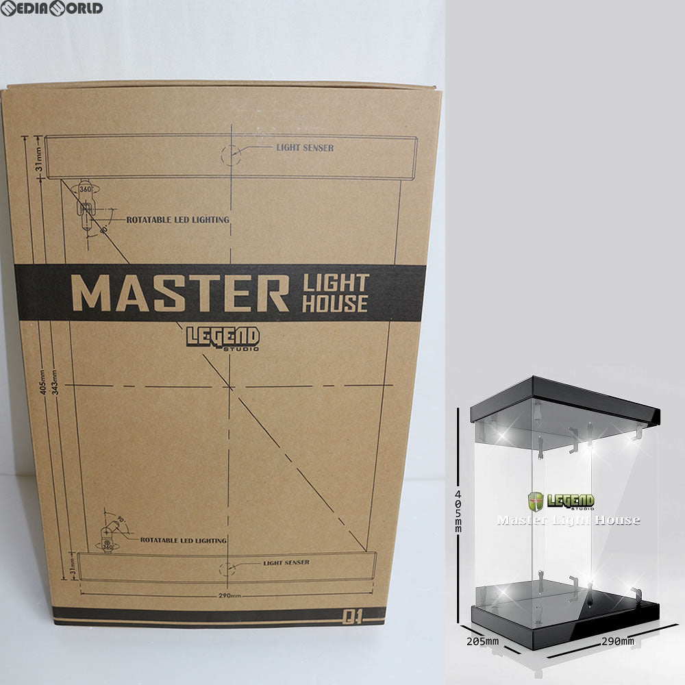 【中古即納】[FIG] マスターライトハウス-01 棚板なし ブラック LEDライト付きフィギュア展示用アクリルケース レジェンドスタジオ(Legend Studio) (20140531)