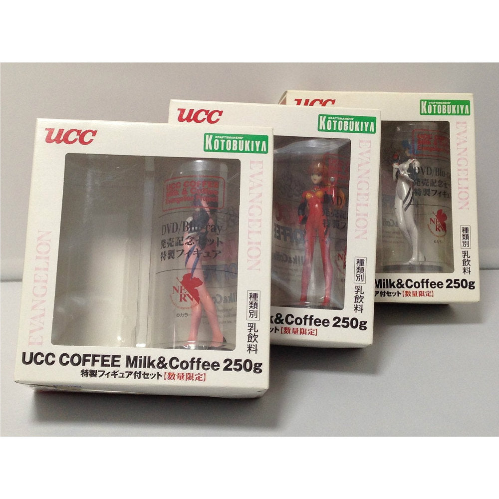 【中古即納】[FIG] エヴァンゲリヲン缶付属 Blu-ray&DVD発売記念特製フィギュア3種セット(コーヒー・コーヒーパッケージ無) UCC