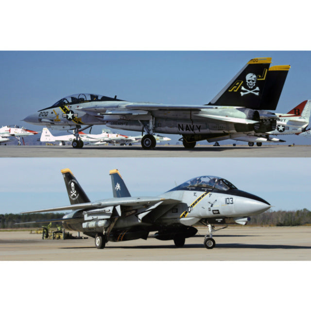【新品即納】[PTM] 02106 1/72 F-14A/B トムキャット ジョリーロジャースヒストリー(2機セット) プラモデル ハセガワ(20140530)