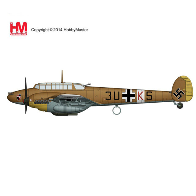 【新品即納】[PTM] HA1812 1/72 Bf-110 E-2/Trop 第26駆逐航空団 北アフリカ 完成品 ホビーマスター(20140809)