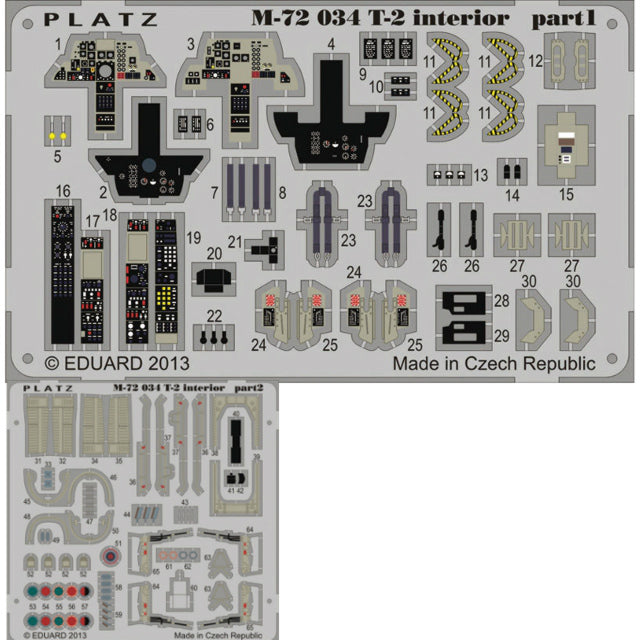 【新品即納】[PTM] M72-34 1/72 航空自衛隊 T-2用 エッチングパーツ プラモデル用 プラッツ(20140720)
