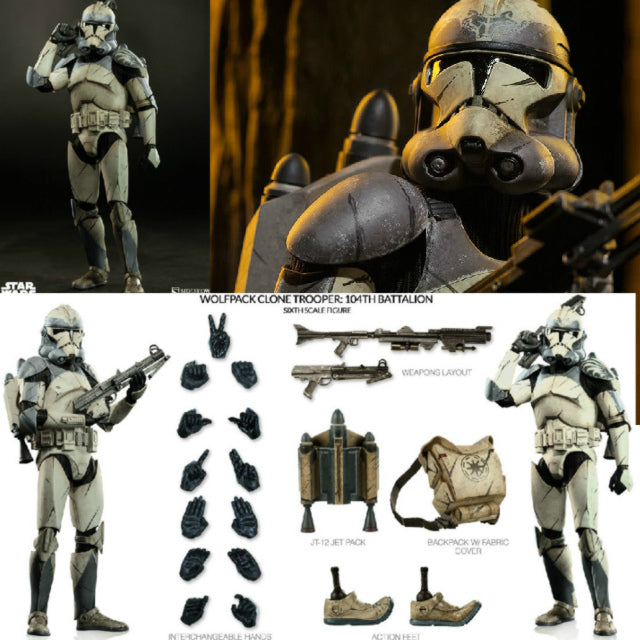 【新品即納】[FIG] ミリタリーズ・オブ・スター・ウォーズ クローン・トルーパー(第104大隊版) サイドショウ(20150312)