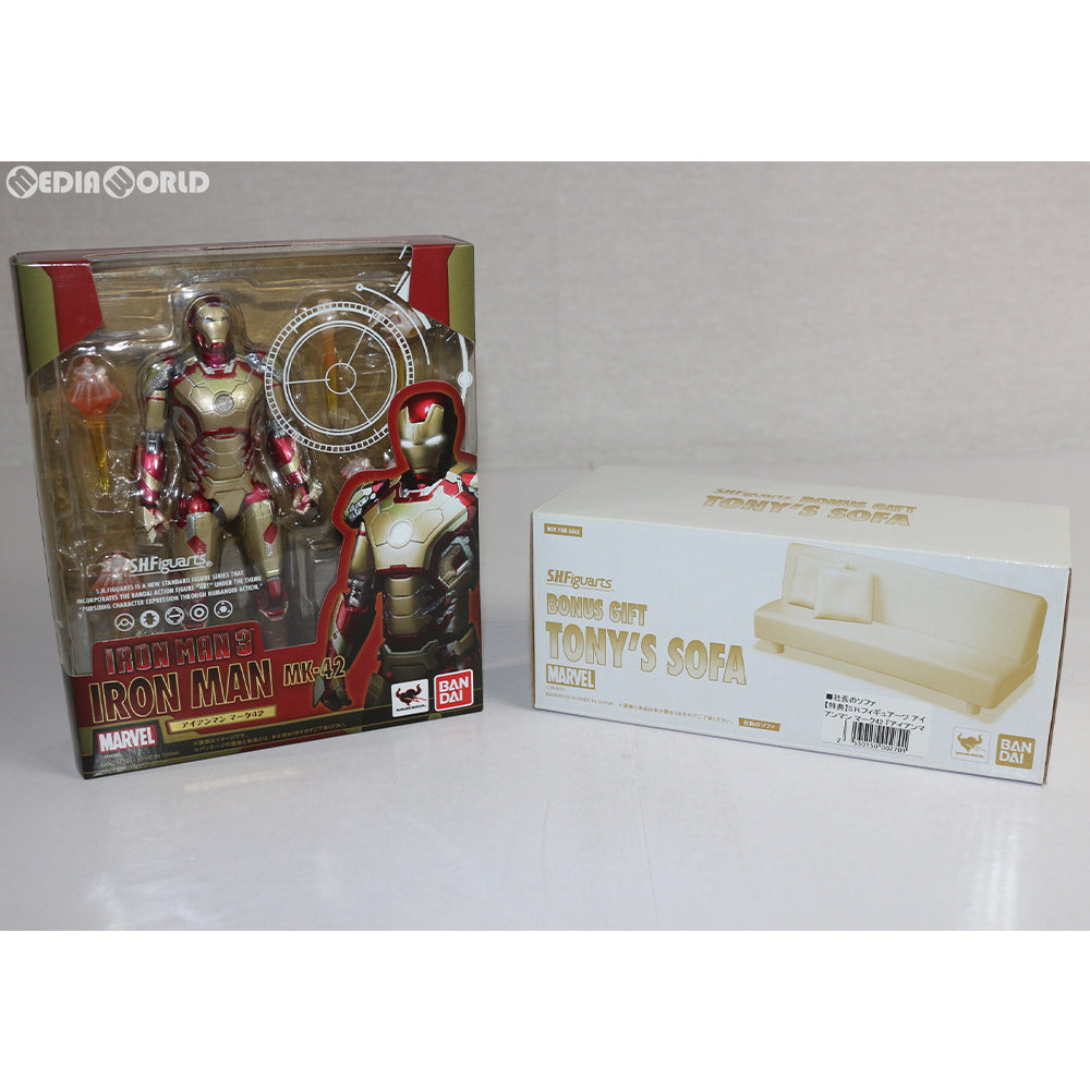 【中古即納】[FIG] 初回特典付属 S.H.Figuarts(フィギュアーツ) アイアンマン マーク42 アイアンマン3 完成品 可動フィギュア バンダイ(20160922)