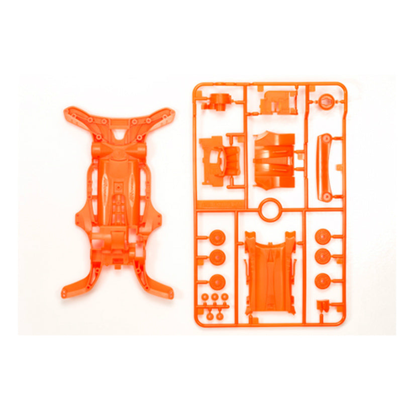 【新品即納】[M4WD] 95028 ミニ四駆限定 AR蛍光カラーシャーシセット(オレンジ) タミヤ(20140614)