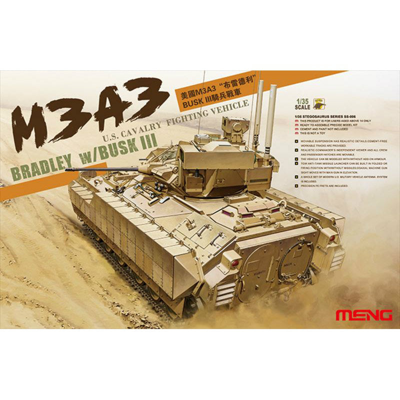 【新品即納】[PTM] SS-006 1/35 M3A3ブラッドレーBUSKIII 騎兵戦闘車 プラモデル モンモデル(20140915)