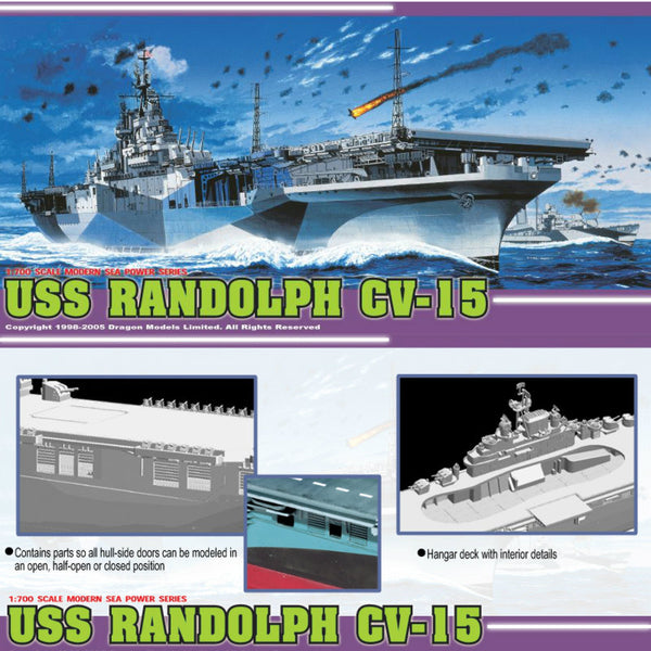 1/700 アメリカ海軍 航空母艦 ランドルフ CV-15 1944 フルハル ケース付き完成品 mF489c [未組立] ドラゴン 1&frasl;700 アメリカ海軍 空母 CV-9 エセックス