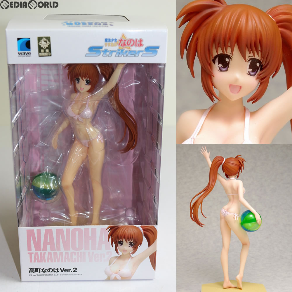 【中古即納】[FIG] BEACH QUEENS(ビーチクイーンズ) 高町なのは(たかまちなのは) Ver.2 魔法少女リリカルなのはStrikerS(ストライカーズ) 1/10 完成品 フィギュア ウェーブ(WAVE) (20150417)