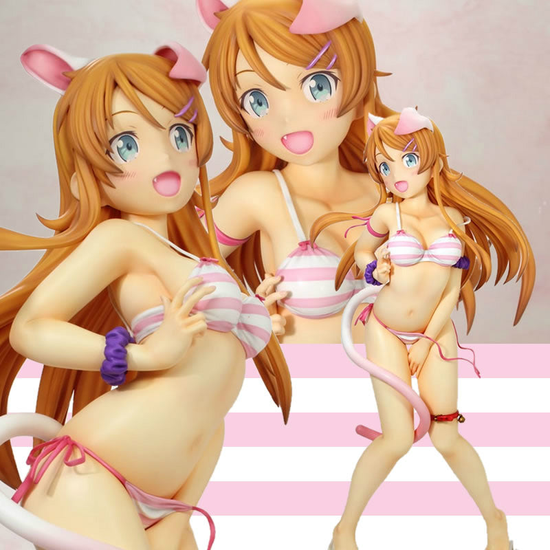 【中古即納】[FIG] 高坂桐乃 -ネコミミ水着ver.- 通常版 俺の妹がこんなに可愛いわけがない 1/2.5 完成品 フィギュア グリフォン・エンタープライズ(20151001)