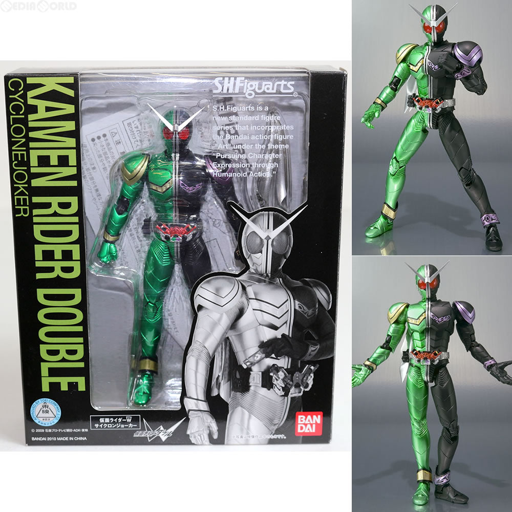 【中古即納】[FIG] S.H.Figuarts(フィギュアーツ) 仮面ライダーW サイクロンジョーカー バンダイ(20100228)