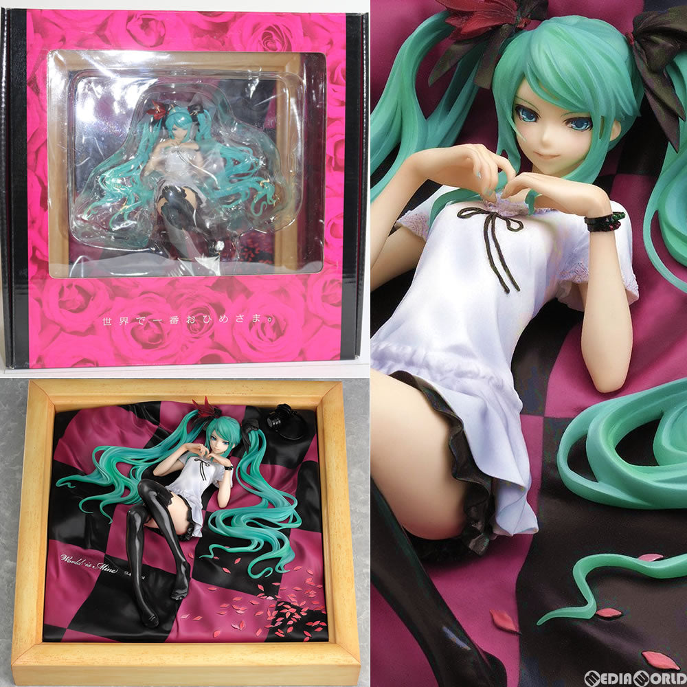 【中古即納】[FIG]supercell feat.初音ミク ワールドイズマイン[ナチュラルフレーム] キャラクター・ボーカル・シリーズ01 初音ミク 1/8 完成品 フィギュア グッドスマイルカンパニー(20091215)