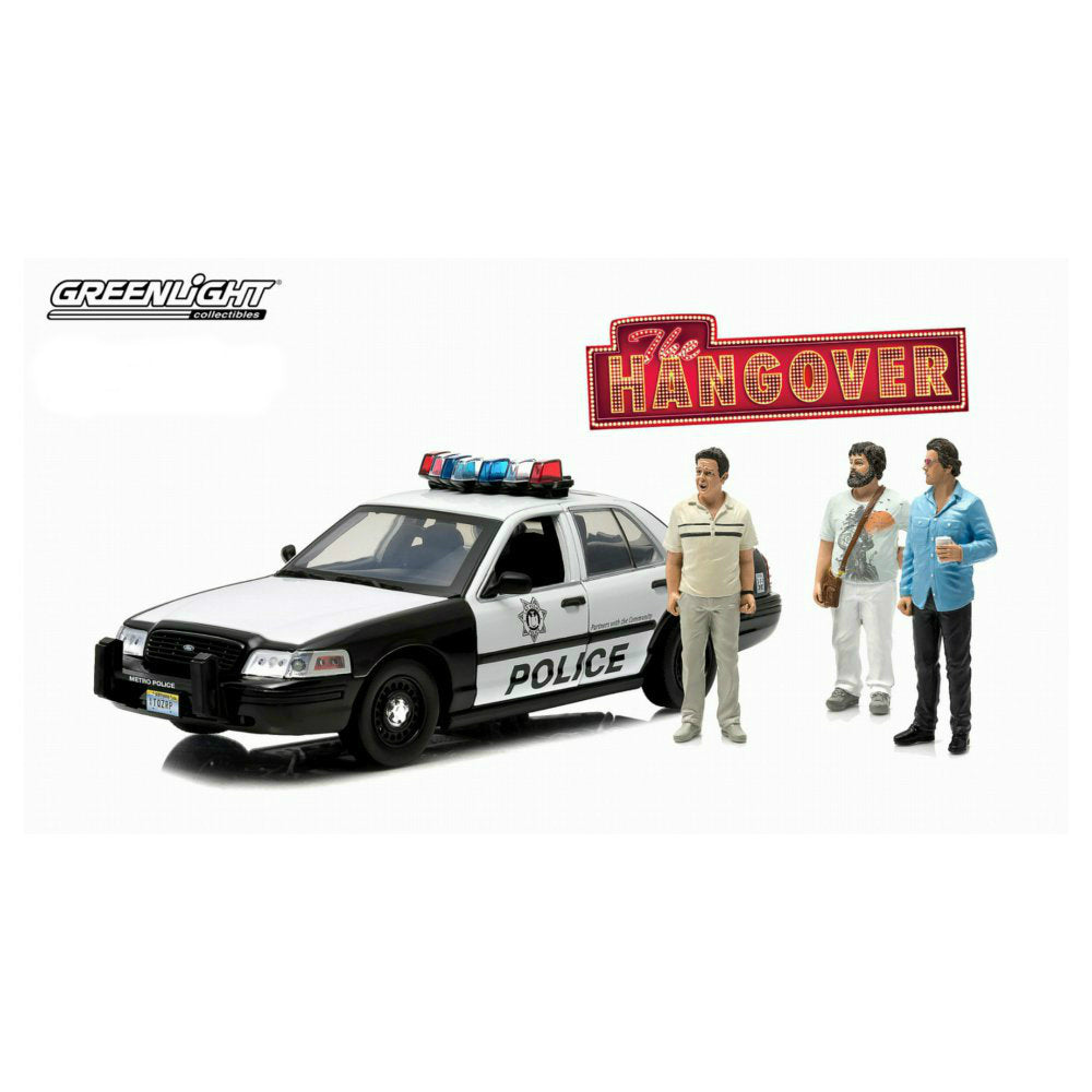 【新品即納】[PTM] 1/18 「ハングオーバー」 フォード・クラウン ビクトリア ポリスインターセプターフィギュア付きミニカー完成品 グリーンライト(20150902)