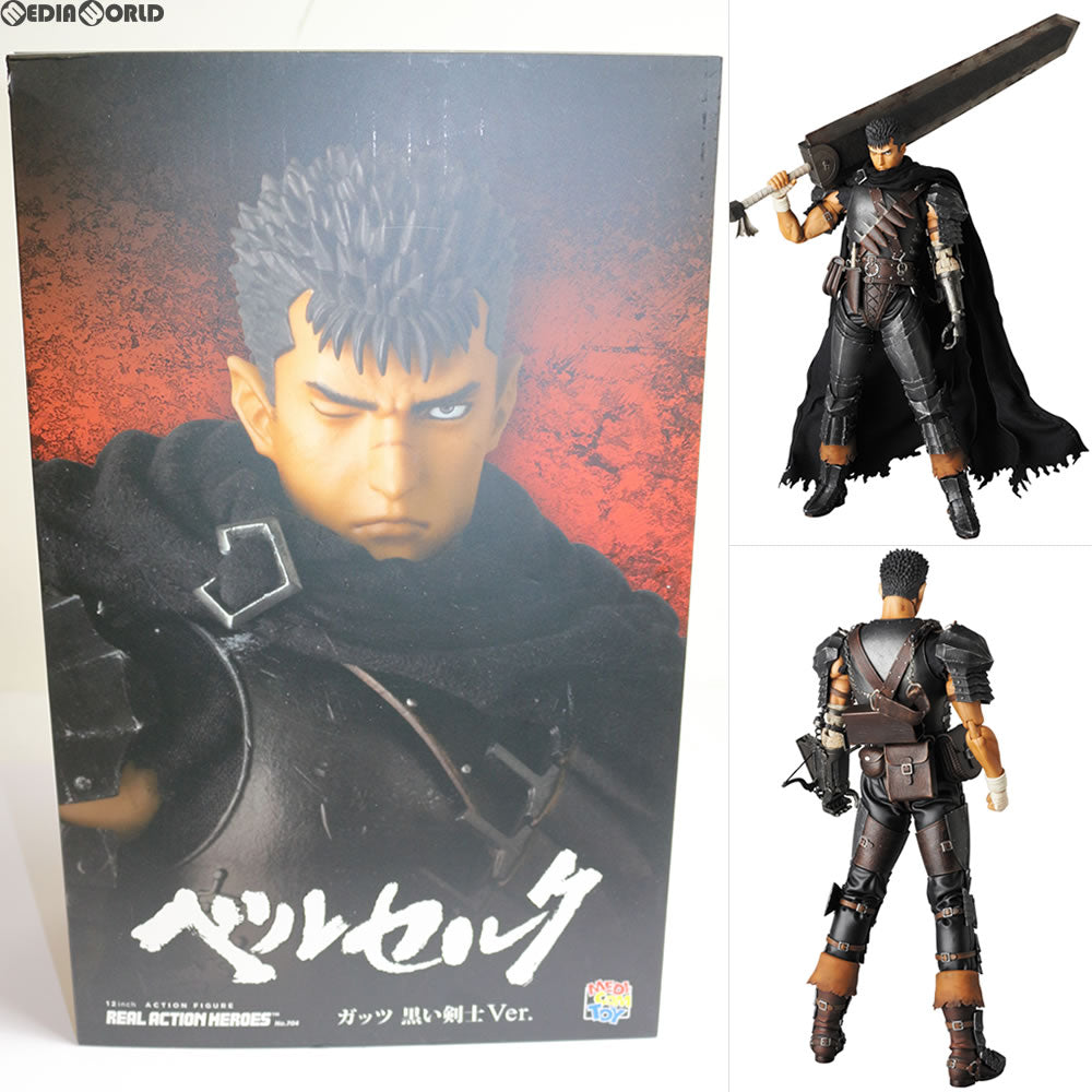 【新品即納】[FIG] リアルアクションヒーローズ RAH ガッツ 黒い剣士Ver. ベルセルク フィギュア メディコム・トイ(20151227)