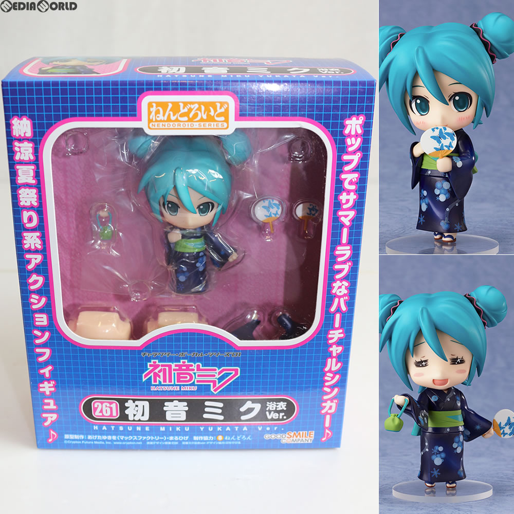 【中古即納】[FIG]ねんどろいど 261 初音ミク 浴衣Ver. キャラクター・ボーカル・シリーズ01 初音ミク 完成品 可動フィギュア グッドスマイルカンパニー(20120930)