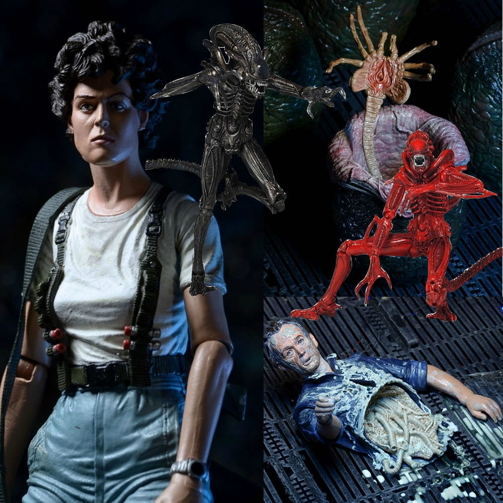 【新品即納】[FIG] エイリアン/ 7インチ アクションフィギュア シリーズ5 4種セット フィギュア ネカ(20150830)
