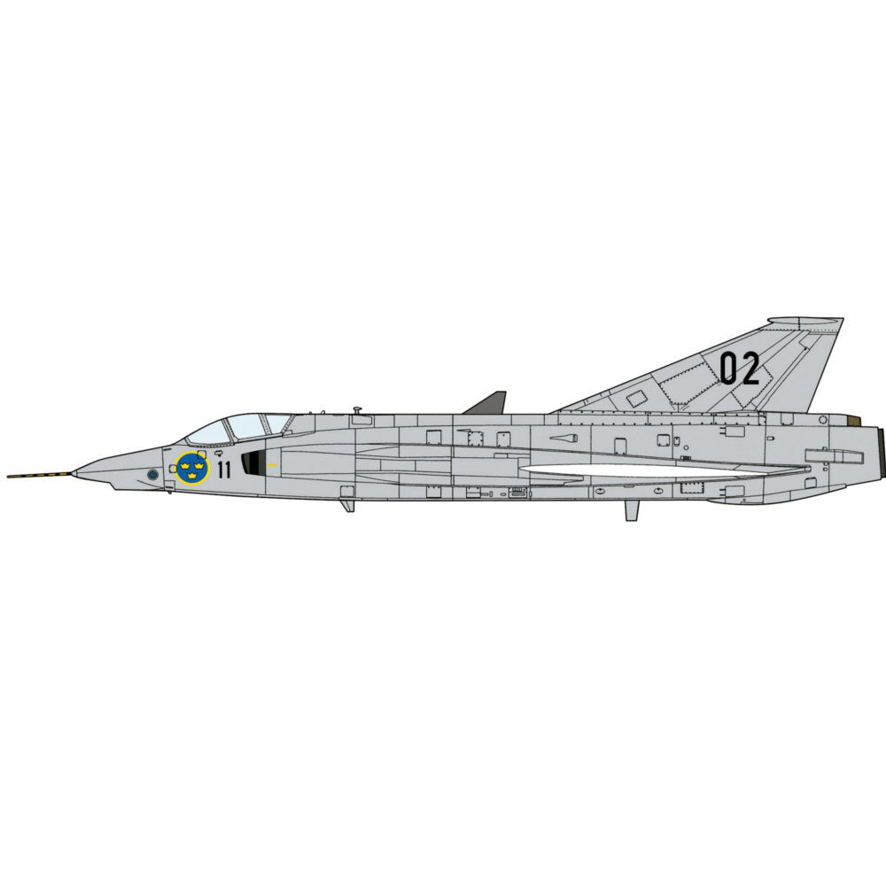 【新品即納】[PTM] 07407 1/48 S35Eドラケン「ナチュラルメタル」 プラモデル ハセガワ(20150809)
