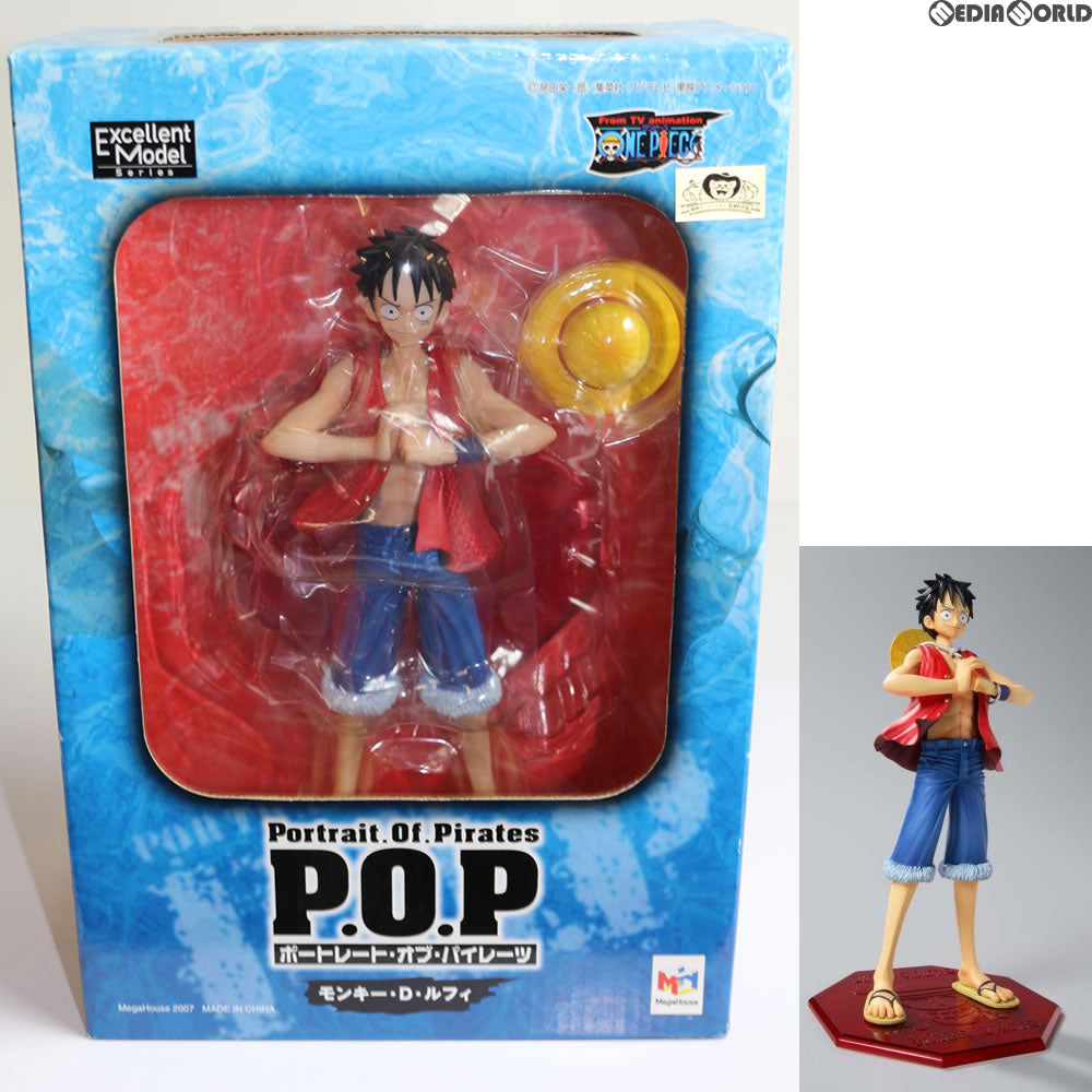 【中古即納】[FIG] エクセレントモデル Portrait.Of.Pirates P.O.P NEO-1 モンキー・D・ルフィ ONE PIECE(ワンピース) 1/8 完成品 フィギュア メガハウス(20070930)