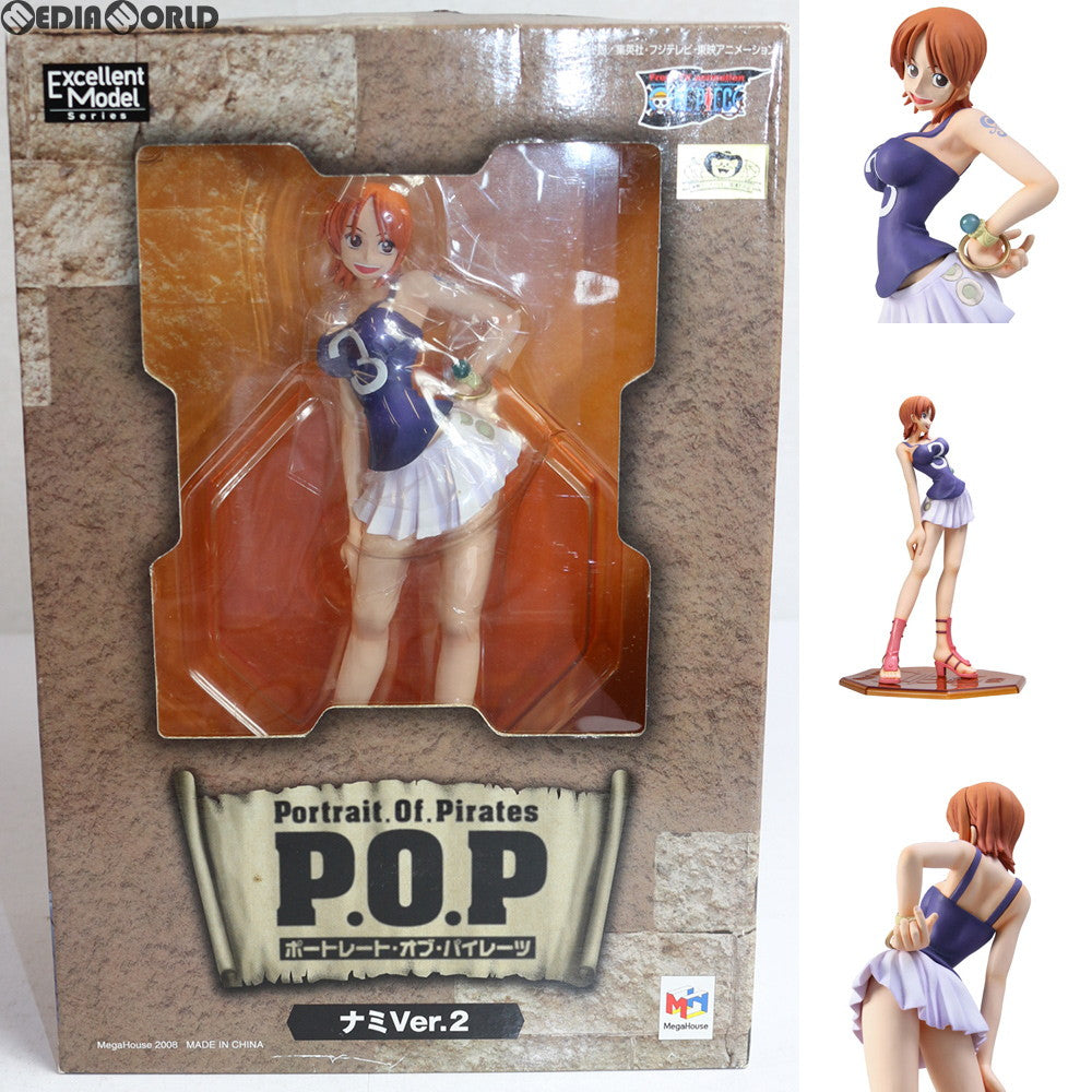 【中古即納】[FIG] Portrait.Of.Pirates P.O.P ワンピースシリーズNEO-4 ナミVer.2 ONE PIECE 1/8 完成品 フィギュア メガハウス(20080522)