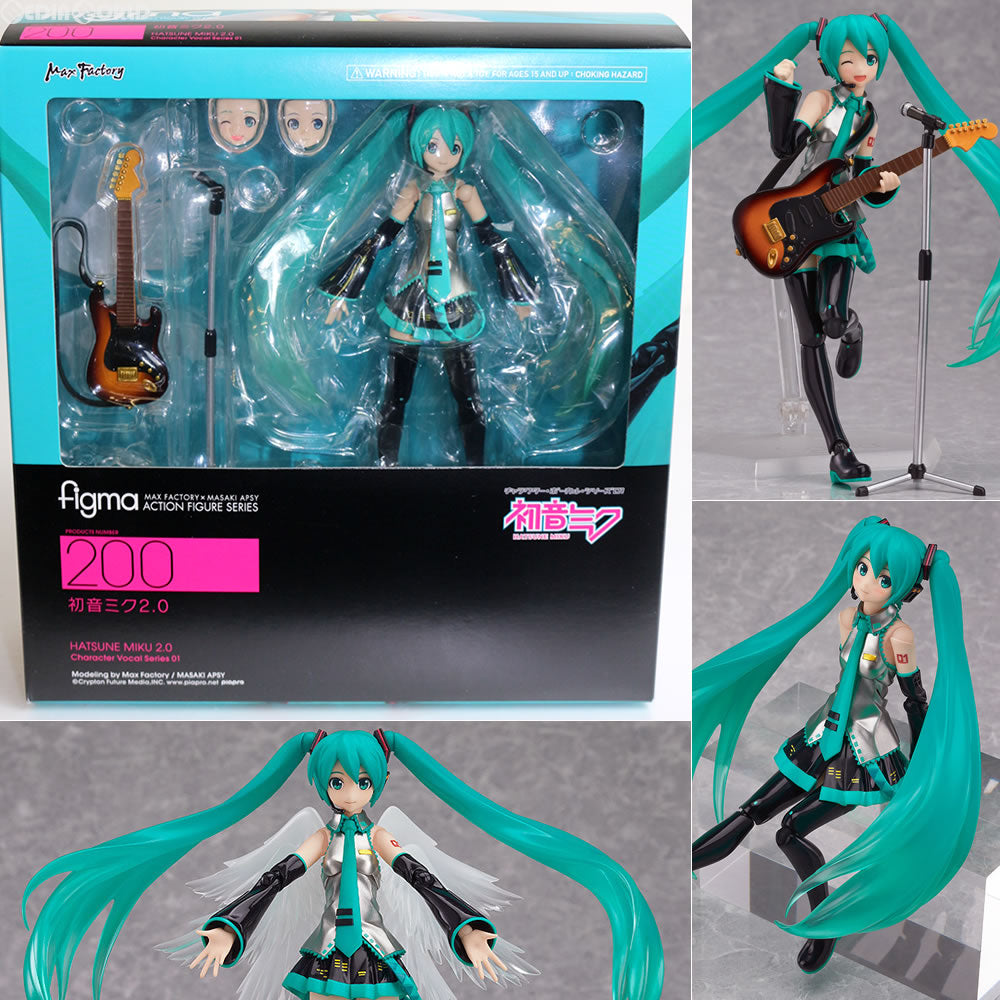【中古即納】[FIG] figma(フィグマ) 200 初音ミク 2.0 キャラクター・ボーカル・シリーズ01 完成品 可動フィギュア マックスファクトリー(20131110)