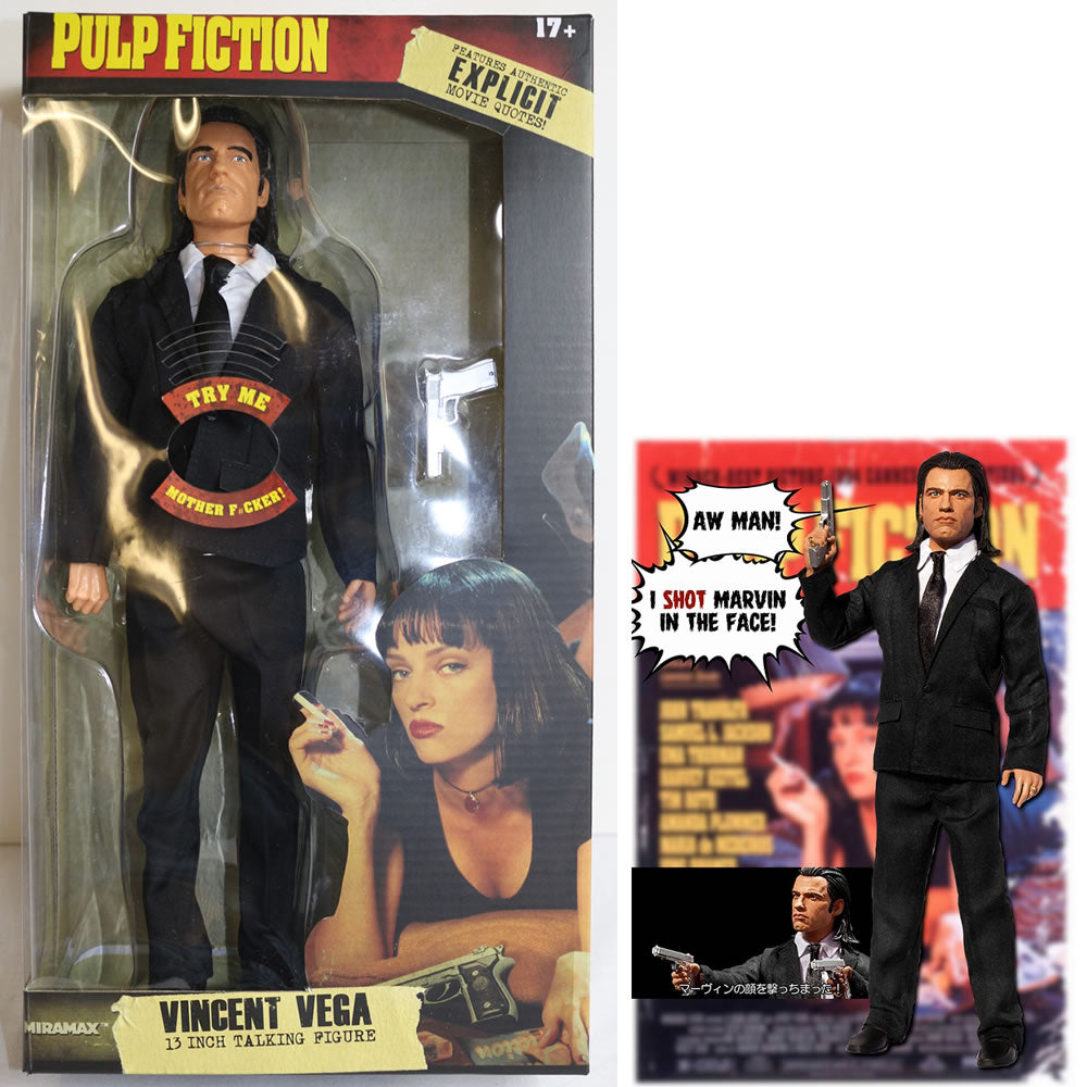 【中古即納】[FIG] パルプ・フィクション/ジョン・トラボルタ ビンセント・ベガ 13インチ トーキングフィギュア ビーラインクリエイティブ(20151104)