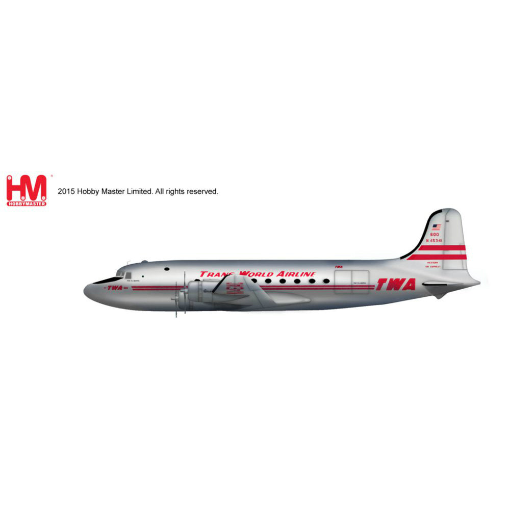 【新品即納】[PTM] HL2024 1/200 ダグラス DC-4 トランス・ワールド航空 ダイキャスト完成品 ホビーマスター(20151206)