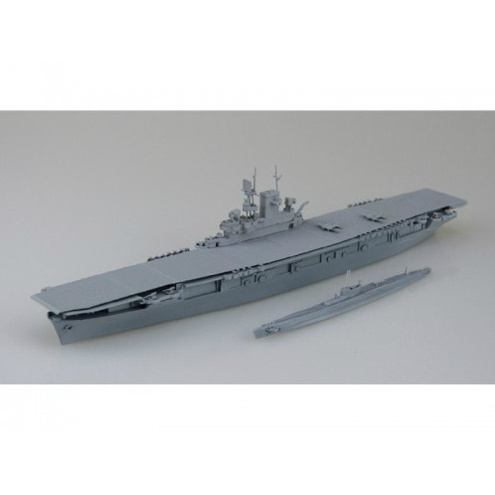 【新品即納】[PTM] 1/700 ウォーターライン 米国海軍航空母艦 WASP&日本海軍 潜水艦 伊19 プラモデル アオシマ(20151031)