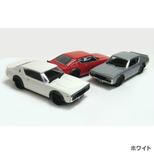 【新品即納】[PTM] DISM No.166 1/43 KPGC110 ケンメリスカイライン HT 2000GT-R(ホワイト) ミニカー アオシマ(20160219)