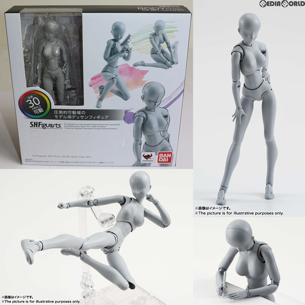 【新品即納】[FIG] (再販) S.H.Figuarts(フィギュアーツ) ボディちゃん DX SET (Gray Color Ver.) フィギュア バンダイ(20161014)