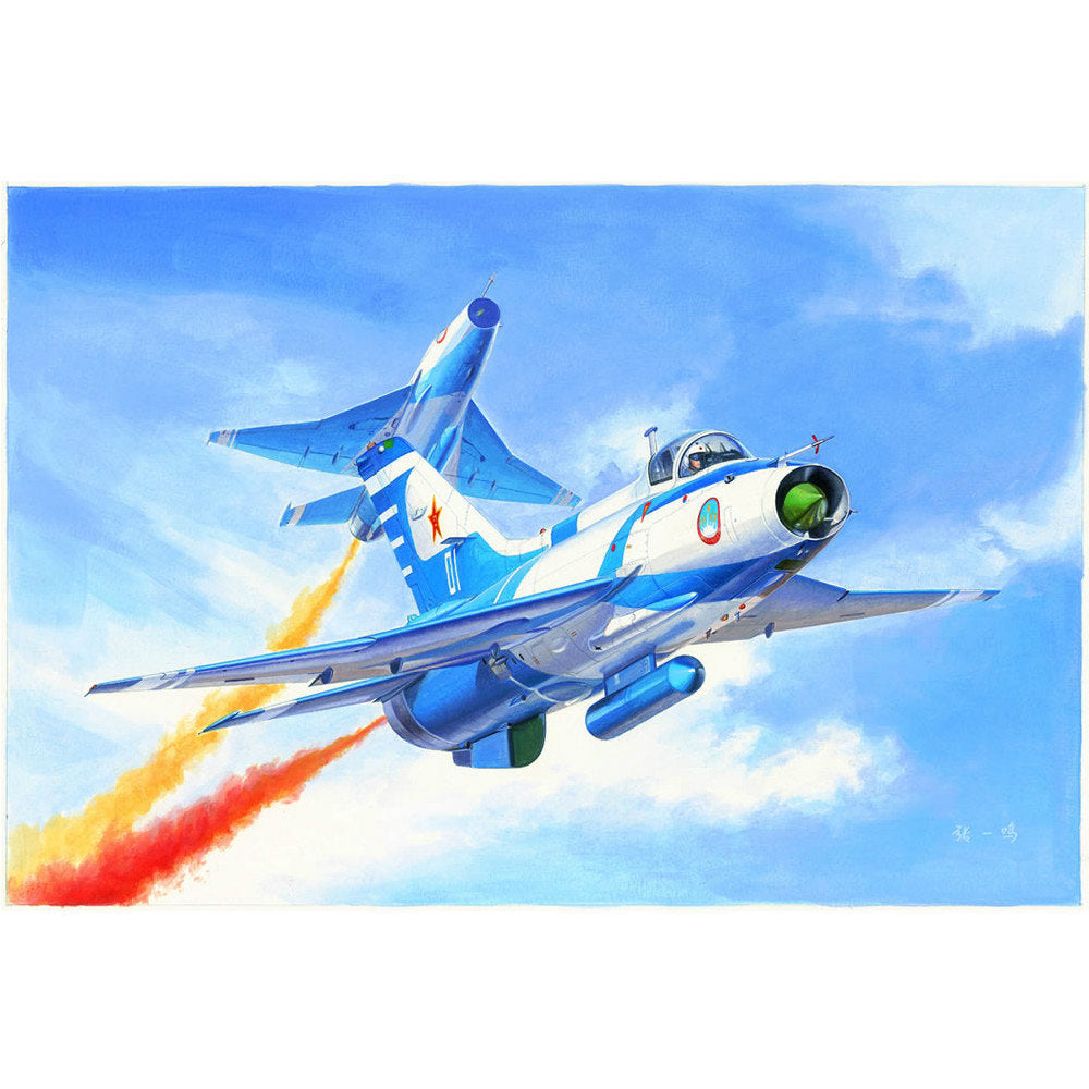 【新品即納】[PTM] 02862 1/48 J-7GB 八一表演飛行隊 プラモデル トランペッター(20160220)