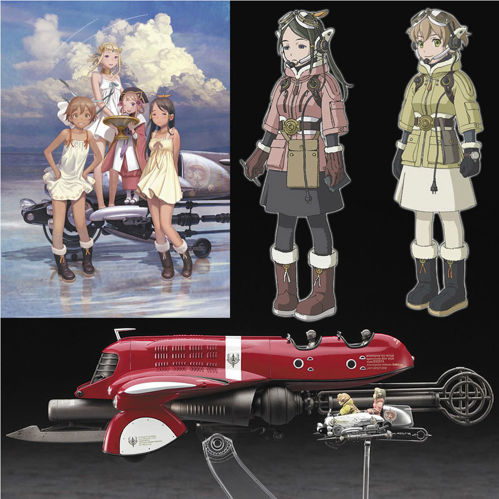 【新品即納】[PTM] 64732 1/72 「ラストエグザイル -銀翼のファム- Over The Wishes」タチアナのヴァンシップ&ファムのヴェスパ プラモデル ハセガワ(20160207)