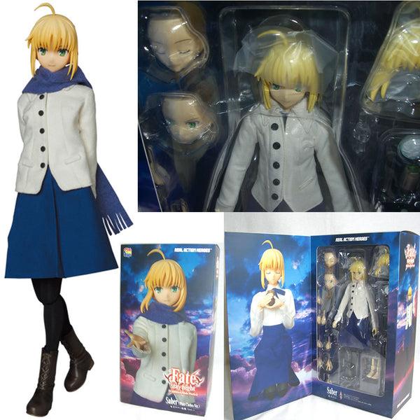 【中古即納】[FIG]1/6計画限定 リアルアクションヒーローズ711 RAH セイバー 私服 Ver. Fate/stay night  [Unlimited Blade Works] 1/6完成品 フィギュア メディコム・トイ