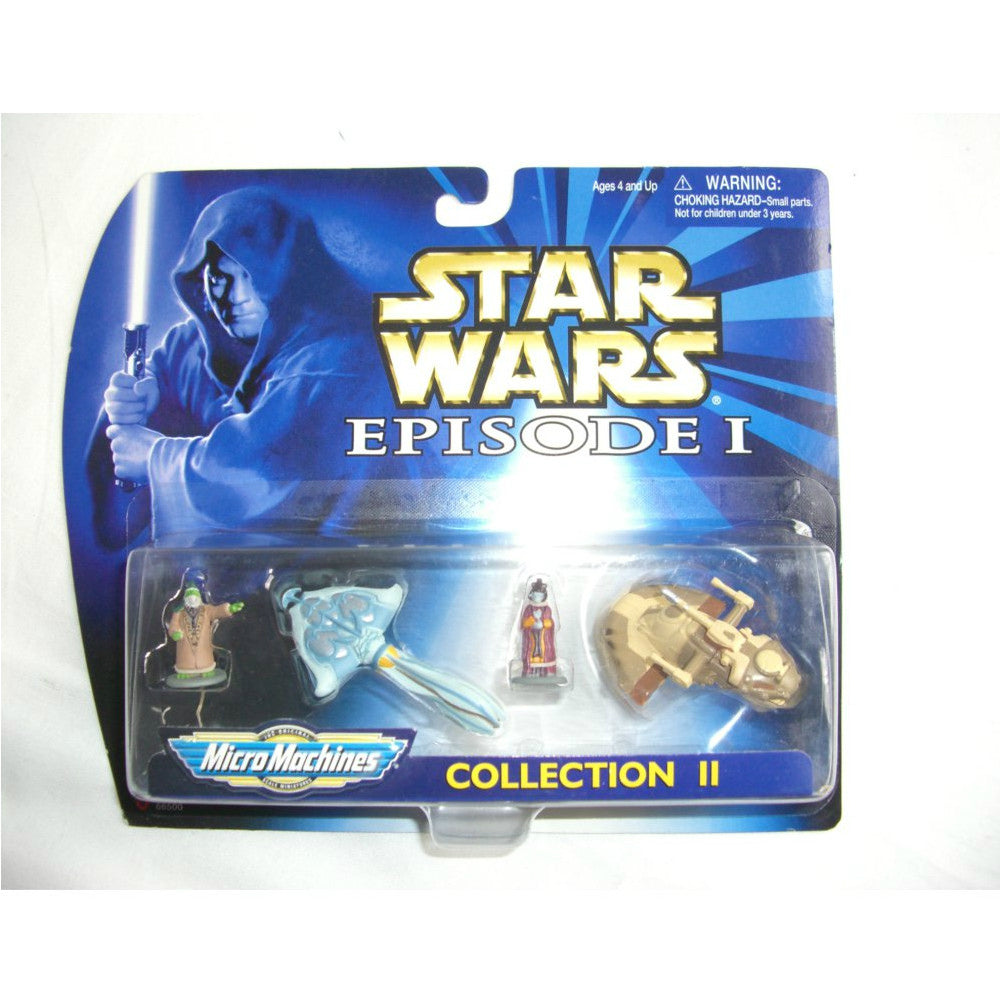 【中古即納】[FIG] Micro Machines スター・ウォーズ エピソード1/ファントム・メナス ビークル/フィギュアコレクションII(4個SET) Galoob/トミー
