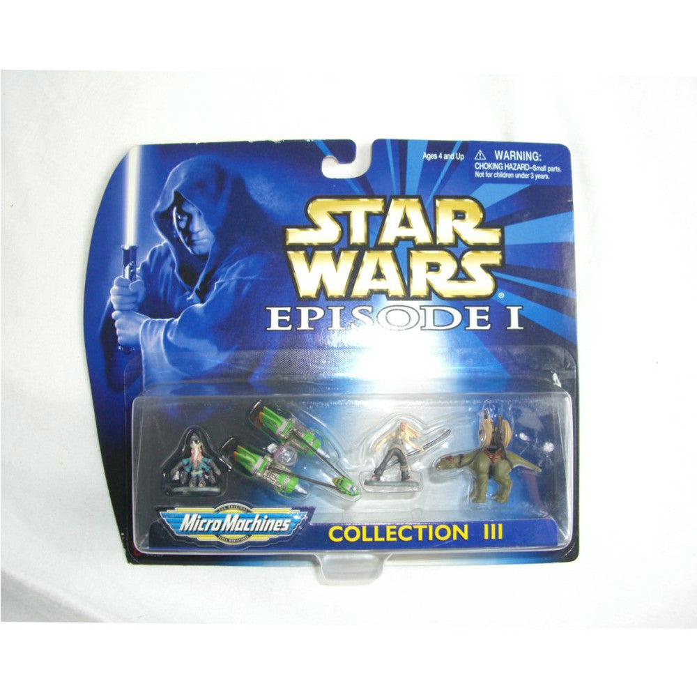 【中古即納】[FIG] Micro Machines スター・ウォーズ エピソード1/ファントム・メナス ビークル/フィギュアコレクションIII(4個SET) Galoob/トミー