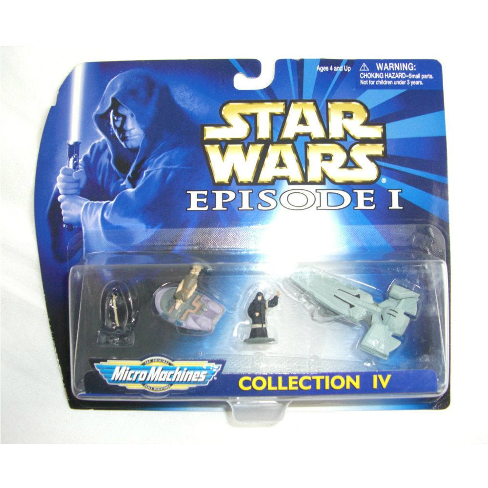 【中古即納】[FIG] Micro Machines スター・ウォーズ エピソード1/ファントム・メナス ビークル/フィギュアコレクションIV(4個SET) Galoob/トミー