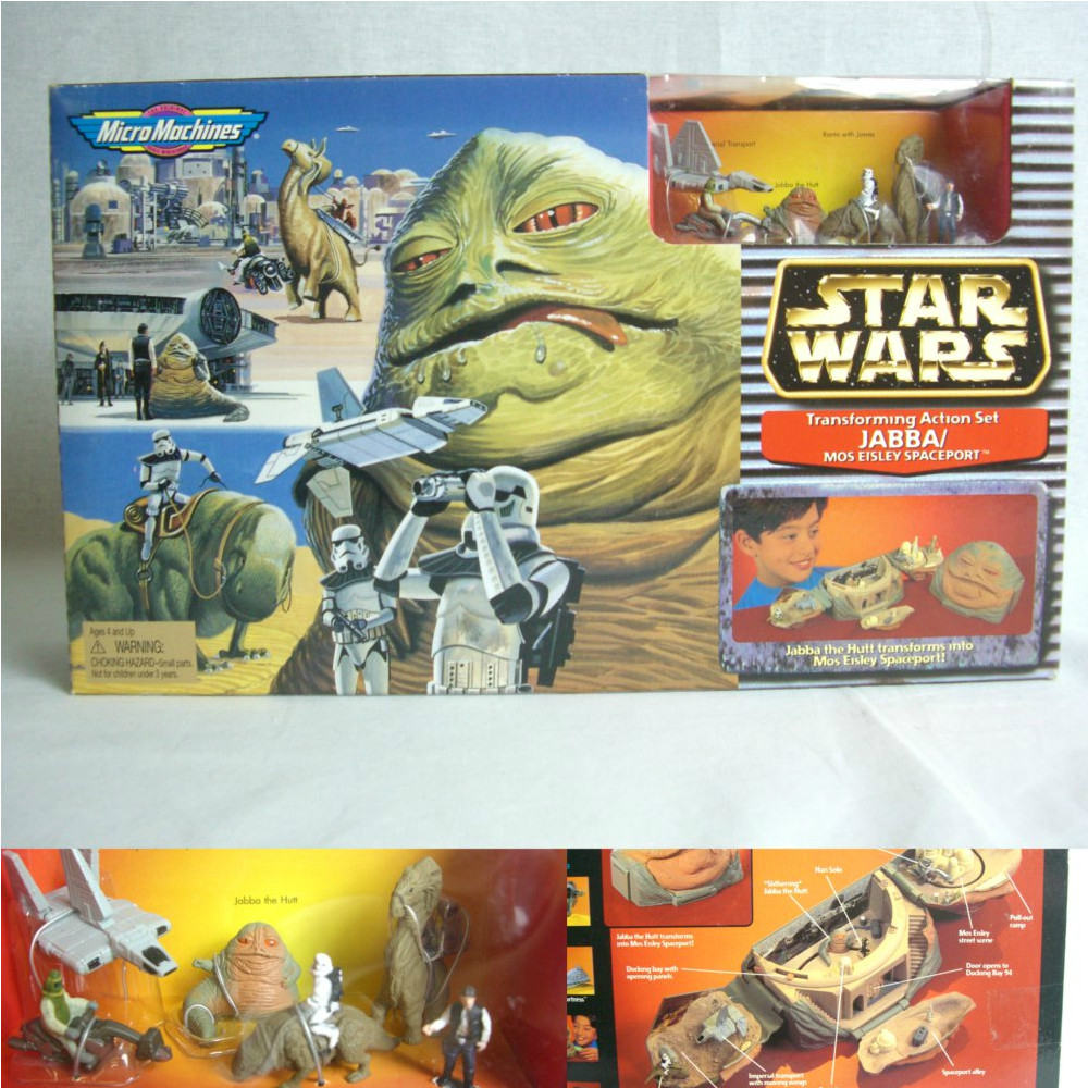 【中古即納】[FIG] スター・ウォーズ トランスフォーミングセット ジャバ・ザ・ハット/モス・アイズリースペースポート galoob/ツクダ