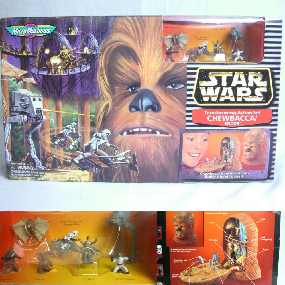 【中古即納】[FIG] スター・ウォーズ トランスフォーミングセット チューバッカ/エンドア galoob/ツクダ