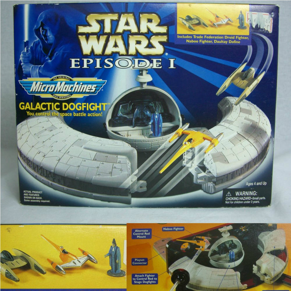 【中古即納】[FIG] Micro Machines スター・ウォーズ エピソード1/ファントム・メナス プラットフォーム アクションセット ギャラクティック ドッグファイト galoob/ツクダ