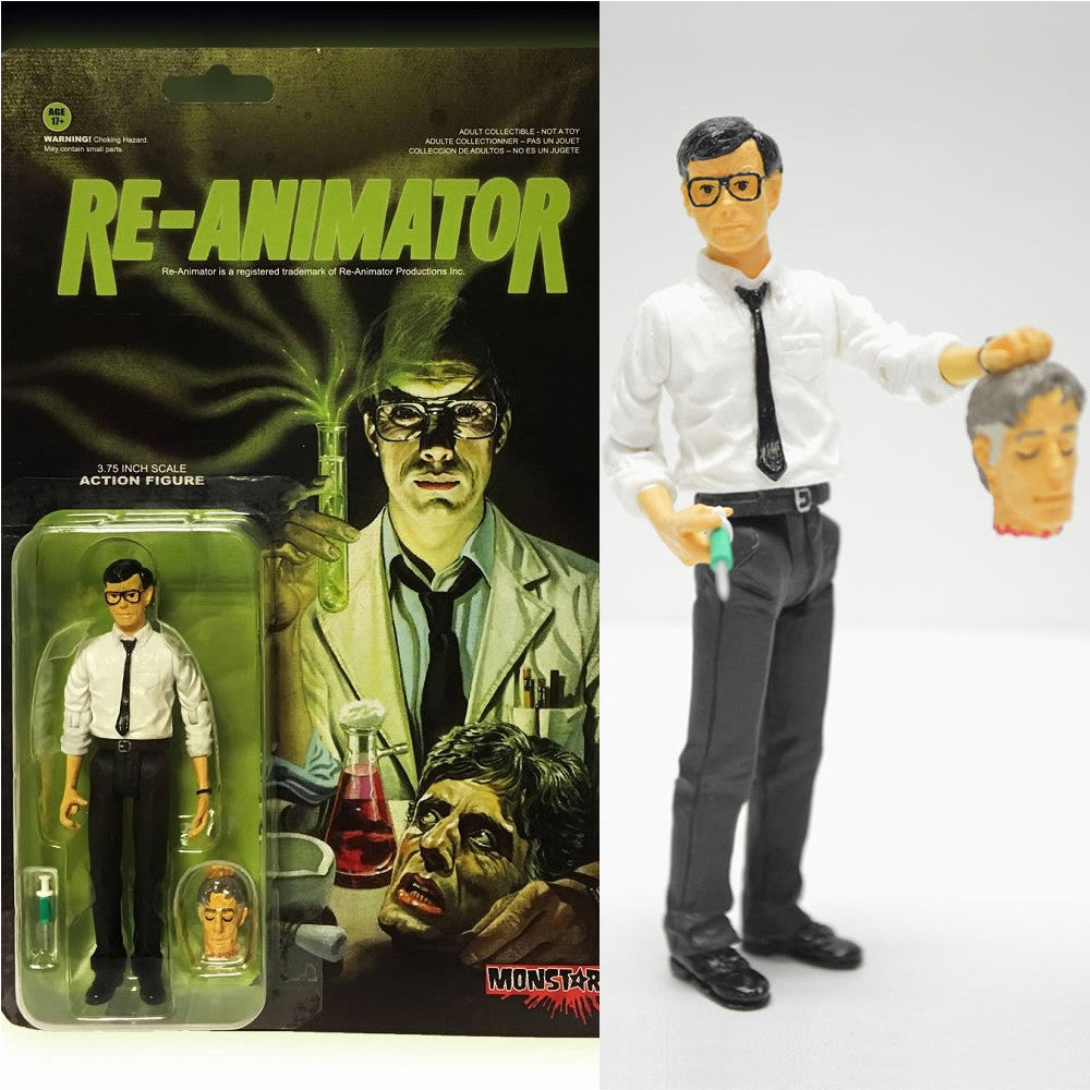 【新品即納】[FIG] モンスターズ/ ZOMBIO 死霊のしたたり RE-ANIMATOR ハーバート・ウエスト 3.75インチ レトロ アクションフィギュア アモックタイム(20160421)