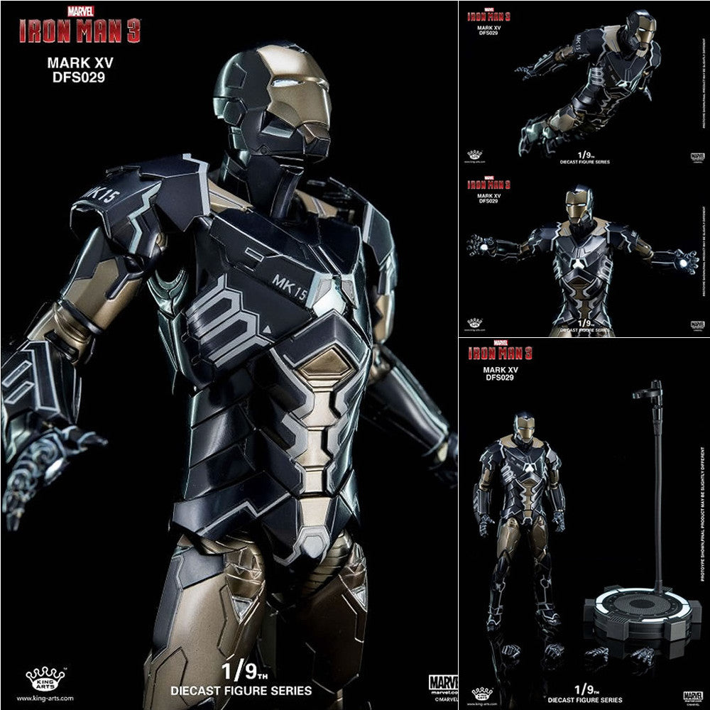【新品即納】[FIG] ダイキャスト フィギュア シリーズ アイアンマン3 アイアンマン Mark15 1/9完成品 フィギュア キングアーツ(20170422)