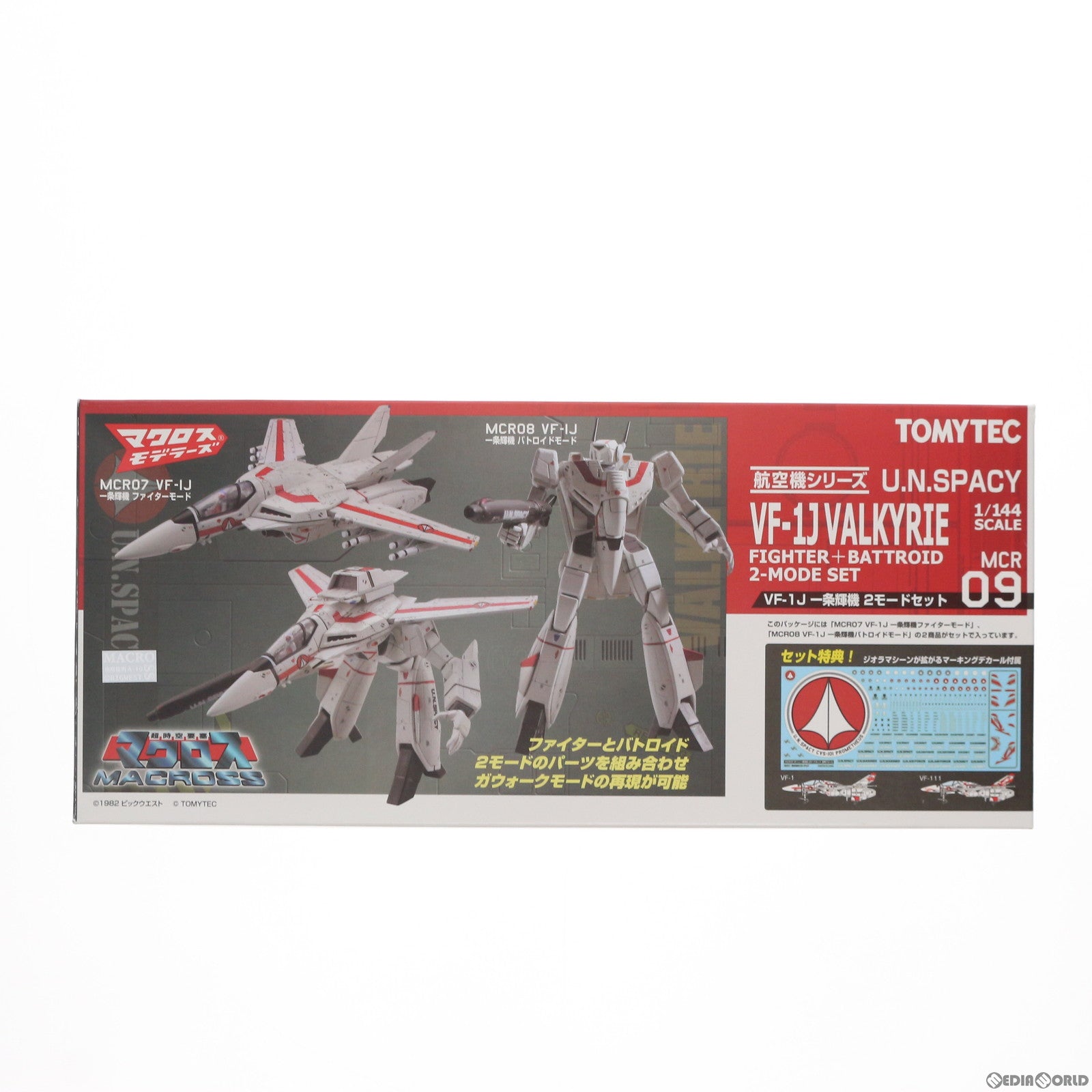 【中古即納】[PTM] マクロスモデラーズ×技MIX(ギミックス) 1/144 技MCR09 VF-1J 2モードセット 超時空要塞マクロス プラモデル(279242) TOMYTEC(トミーテック) (20160730)