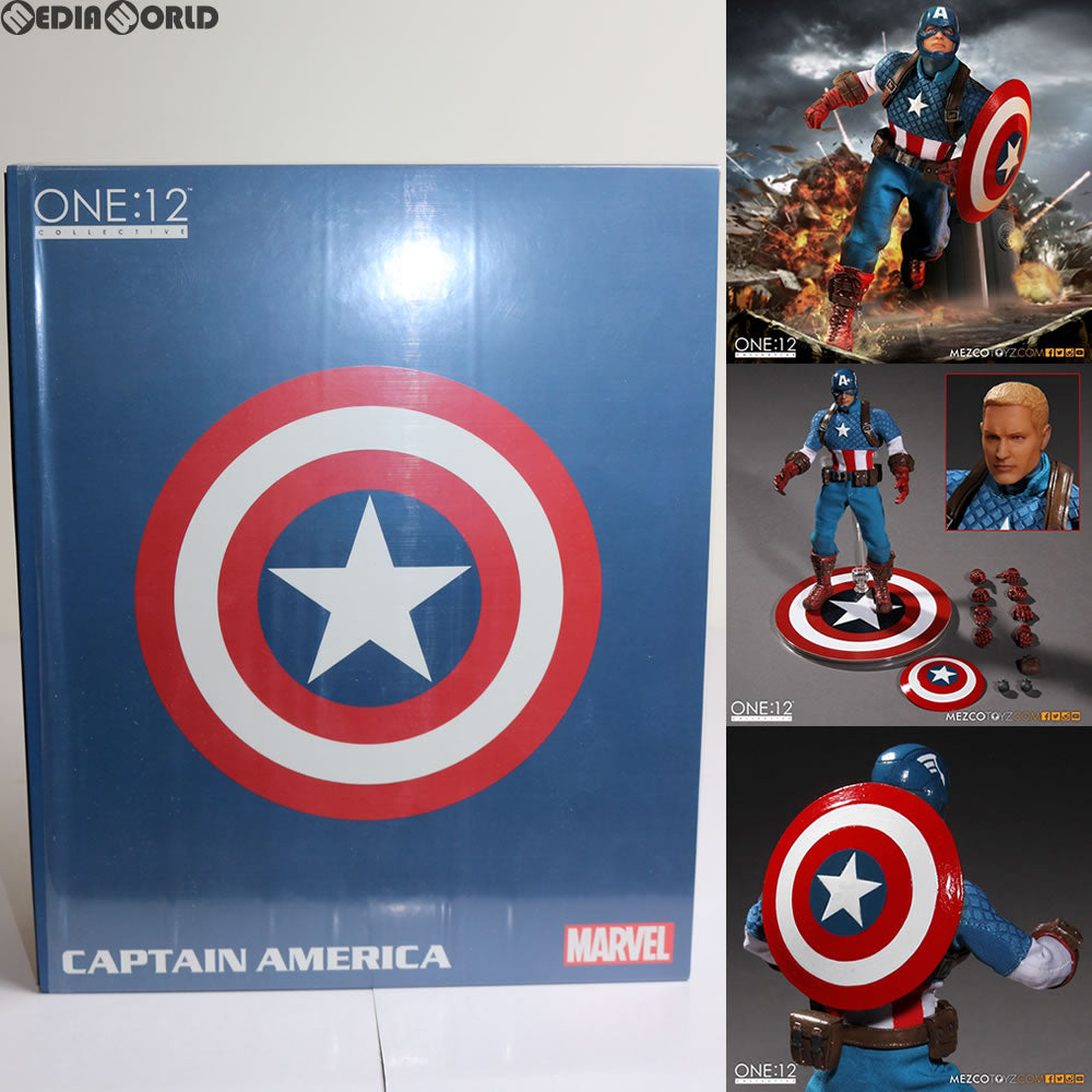 【中古即納】[FIG] ワン12コレクティブ/ MARVEL UNIVERSE(マーベルユニバース) リアルワールド キャプテン・アメリカ 1/12 完成品 アクションフィギュア メズコトイズ(20160825)