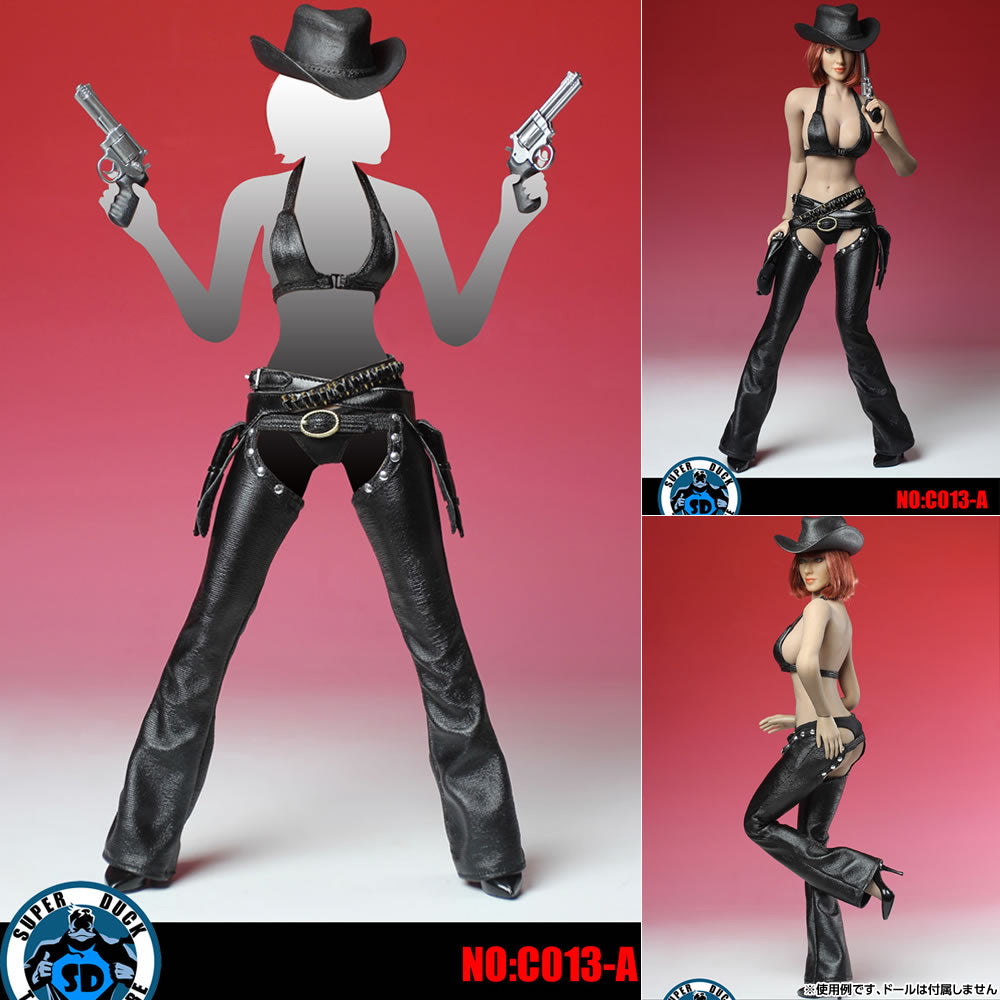 【新品即納】[FIG] 1/6 セクシー カウガール セット ブラック ドール(C013-A) スーパーダック(20160625)