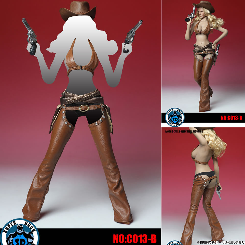 【新品即納】[FIG] 1/6 セクシー カウガール セット ブラウン ドール(C013-B) スーパーダック(20160625)