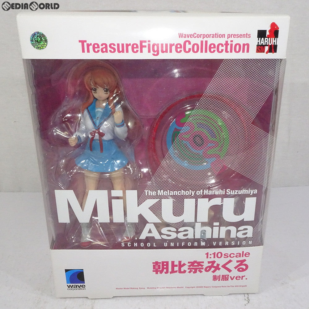 【中古即納】[FIG] トレジャーフィギュアコレクション 朝比奈みくる(あさひなみくる) 制服Ver. 涼宮ハルヒの憂鬱 1/10 完成品 フィギュア ウェーブ(WAVE) (20090531)