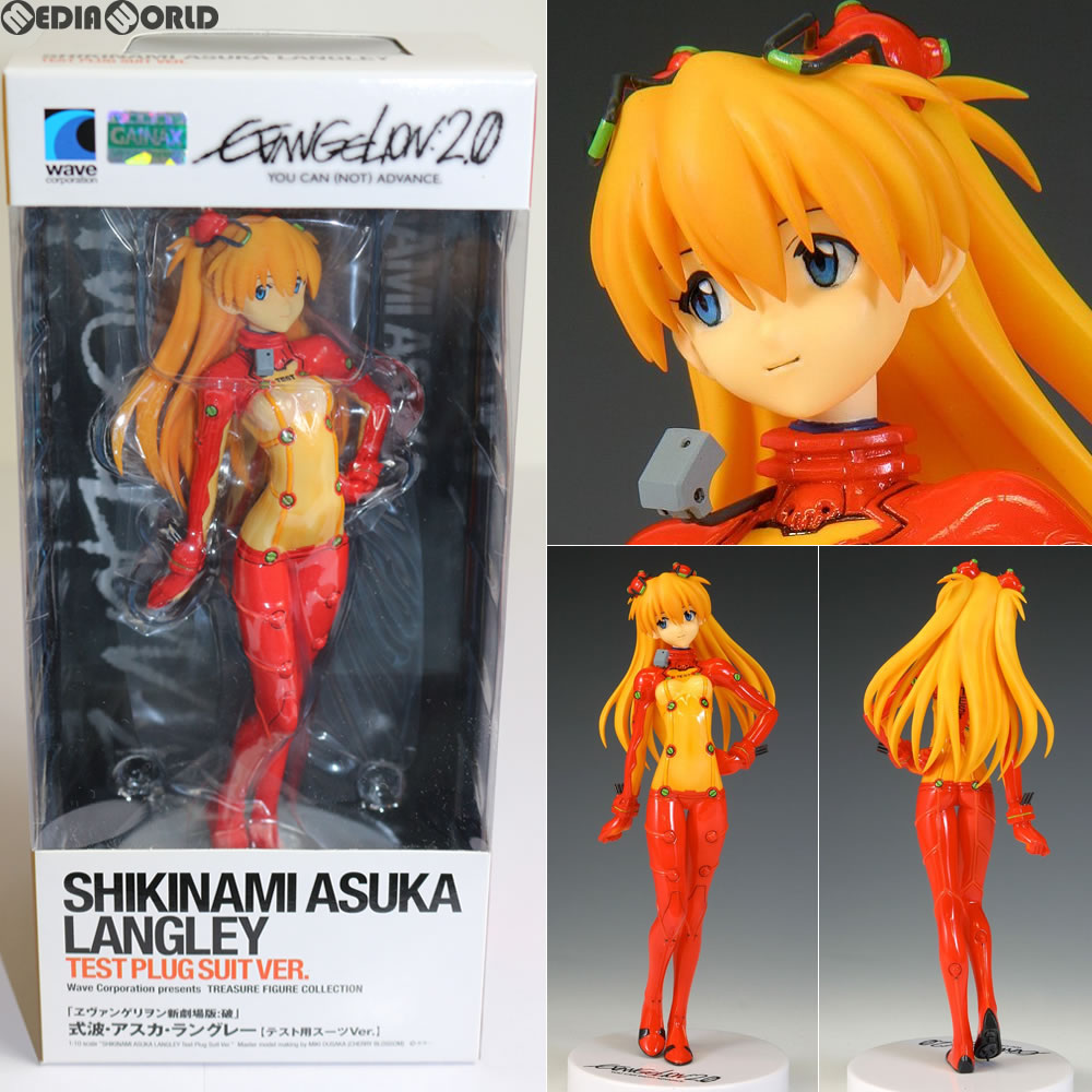 【中古即納】[FIG] トレジャーフィギュアコレクション 式波・アスカ・ラングレー テスト用スーツVer. ヱヴァンゲリヲン新劇場版:破 1/10 完成品 フィギュア WAVE(ウェーブ) (20100531)