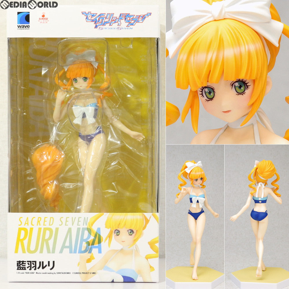 【中古即納】[FIG] BEACH QUEENS(ビーチクイーンズ) 藍羽ルリ(あいばるり) セイクリッドセブン 1/10 完成品フィギュア ウェーブ(WAVE) (20120729)