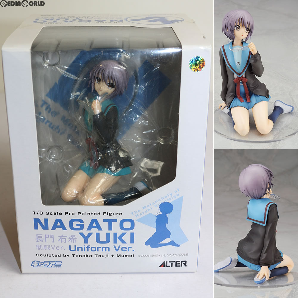 【中古即納】[FIG]長門有希(ながとゆき) 制服Ver. 涼宮ハルヒの憂鬱 1/8 完成品 フィギュア アルター(20090328)