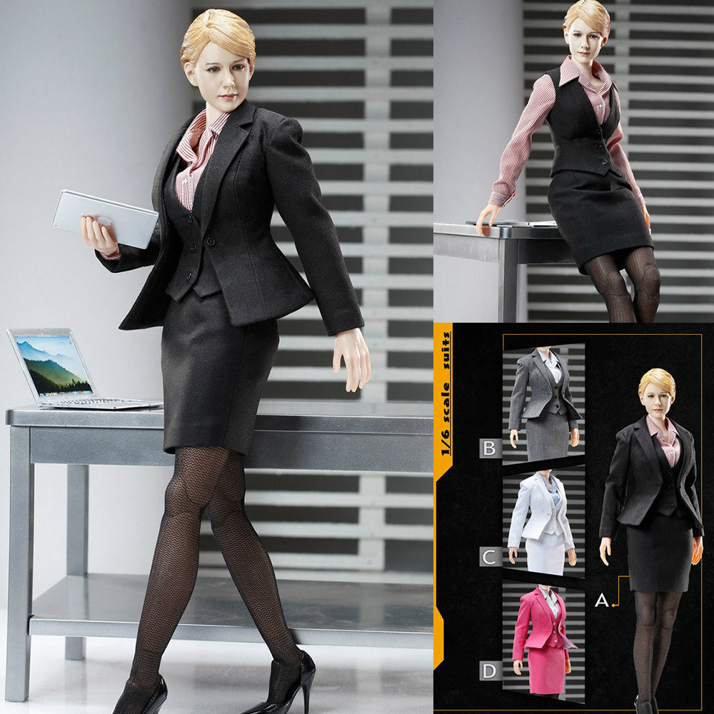 【新品即納】[FIG] POP-X23-A 1/6 オフィスレディ ビジネススーツ セット A ブラック ドール用衣装 ポップトイズ(20160625)