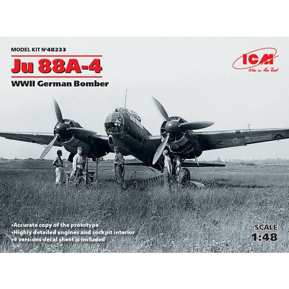 【新品即納】[PTM] 48233 1/48 ユンカース Ju88A-4 爆撃機 プラモデル ICM(20160519)