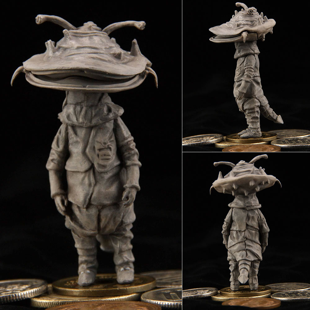 【新品即納】[FIG] KRS35 カネゴン モノクロ版 ウルトラQ 1/35完成品 フィギュア ACRO(アクロ) (20160519)